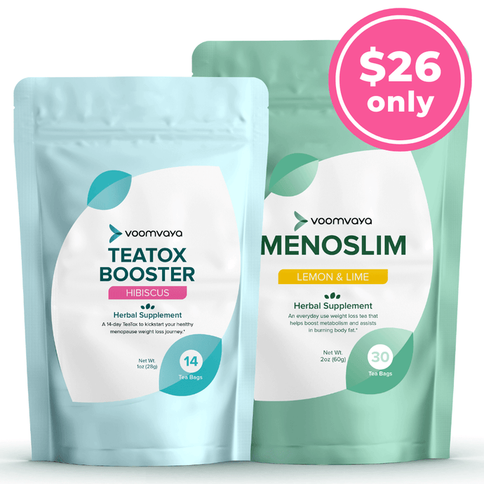 LIMITED TIME OFFER: 1 MORE Pouch of MenoSlim tea + 1 FREE TeaTox Booster